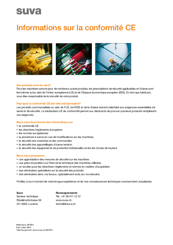 Fiche thématique: réponses aux questions sur la conformité CE